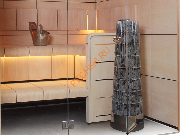 Печь банная Сибирь Камчатка-15 Супер-эконом, ЗК, стекло, сталь 3 мм